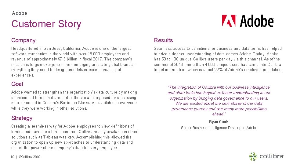 Adobe Customer Story Company Results Headquartered in San Jose, California, Adobe is one of