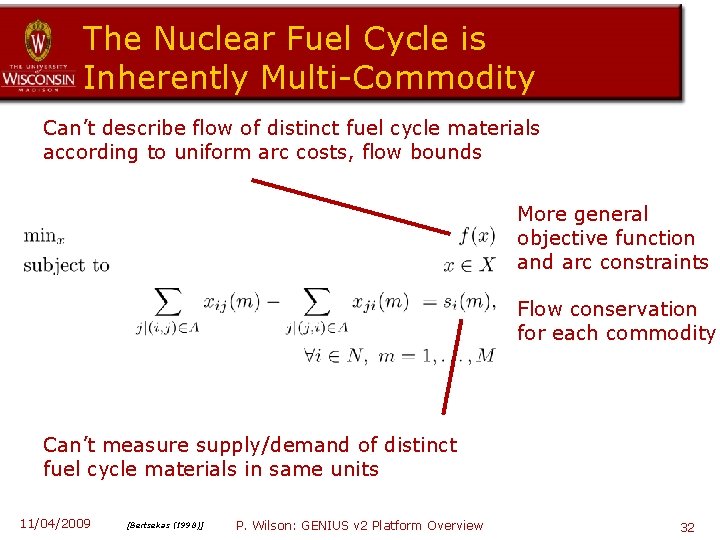 The Nuclear Fuel Cycle is Inherently Multi-Commodity Can’t describe flow of distinct fuel cycle