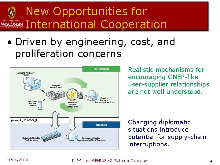New Opportunities for International Cooperation • Driven by engineering, cost, and proliferation concerns Realistic