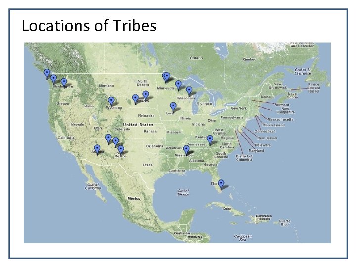 Locations of Tribes 
