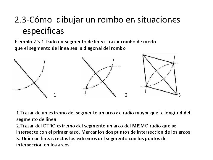 2. 3 -Cómo dibujar un rombo en situaciones especificas Ejemplo 2. 3. 1 Dado