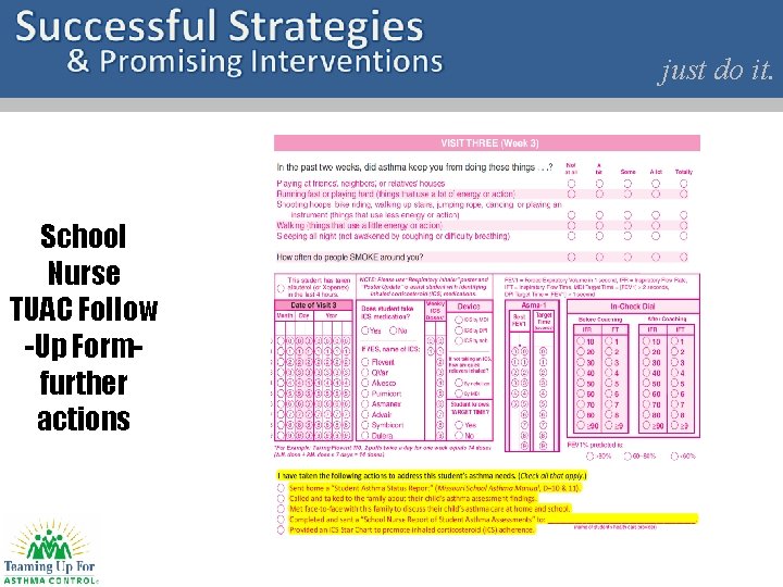 just do it. School Nurse TUAC Follow -Up Formfurther actions 