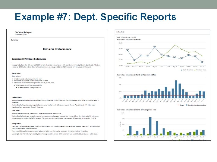Example #7: Dept. Specific Reports 