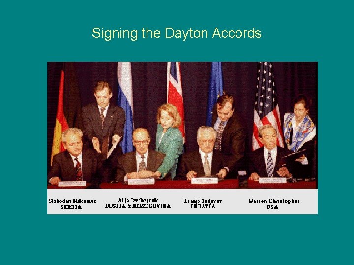 Signing the Dayton Accords 