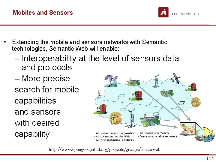 Mobiles and Sensors • Extending the mobile and sensors networks with Semantic technologies, Semantic