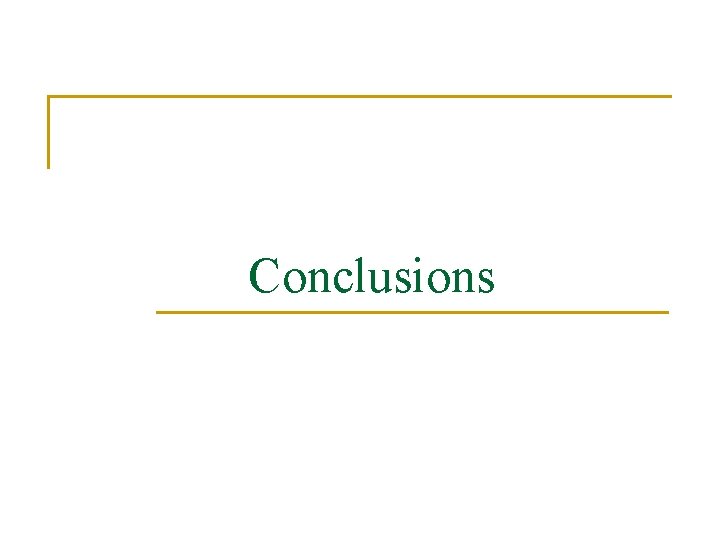 Conclusions 