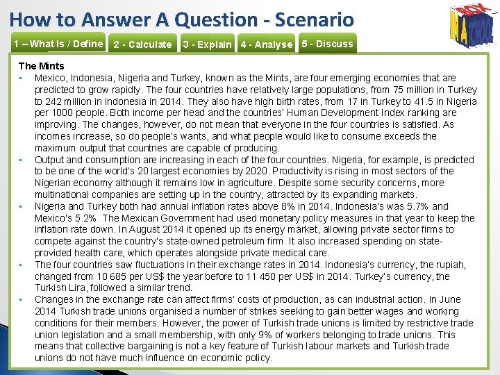 How to Answer A Question - Scenario 1 – What Is / Define 2