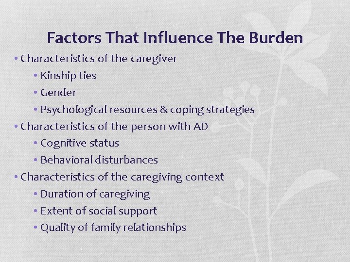 Family stigma and caregiver burden in Alzheimers disease
