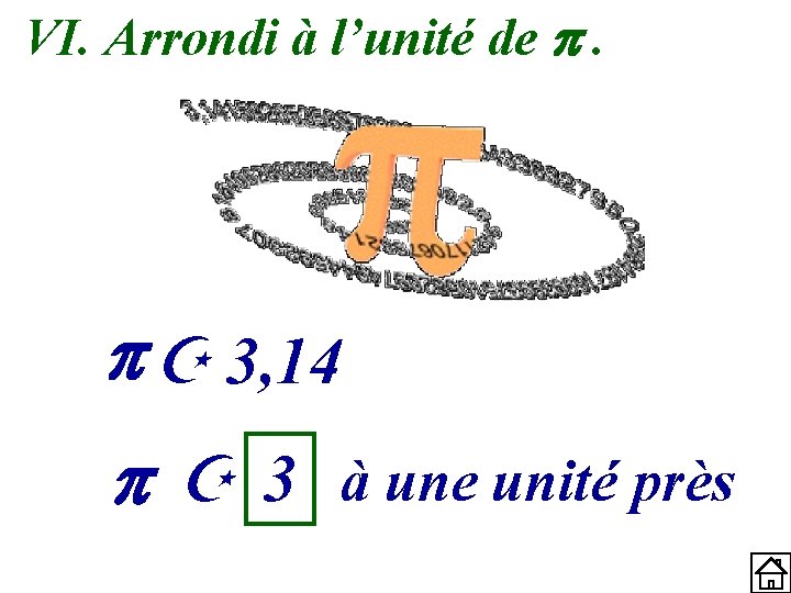 VI. Arrondi à l’unité de . 3, 14 3 à une unité près 