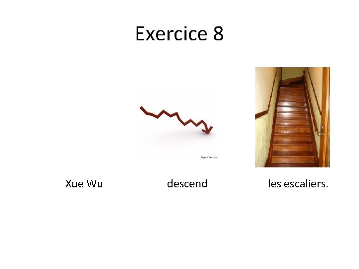 Exercice 8 Xue Wu descend les escaliers. 