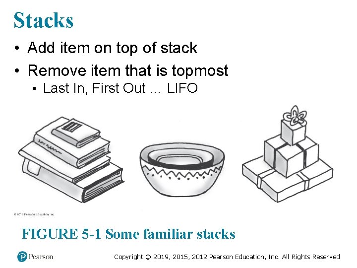 Stacks • Add item on top of stack • Remove item that is topmost
