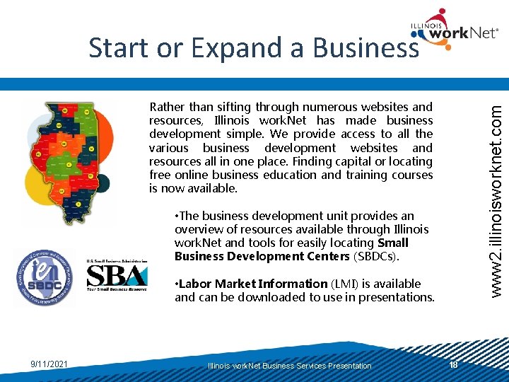 Start or Expand a Business www 2. illinoisworknet. com Rather than sifting through numerous