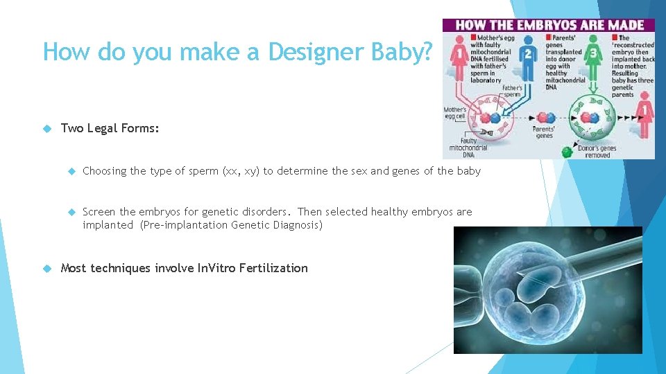 How do you make a Designer Baby? Two Legal Forms: Choosing the type of