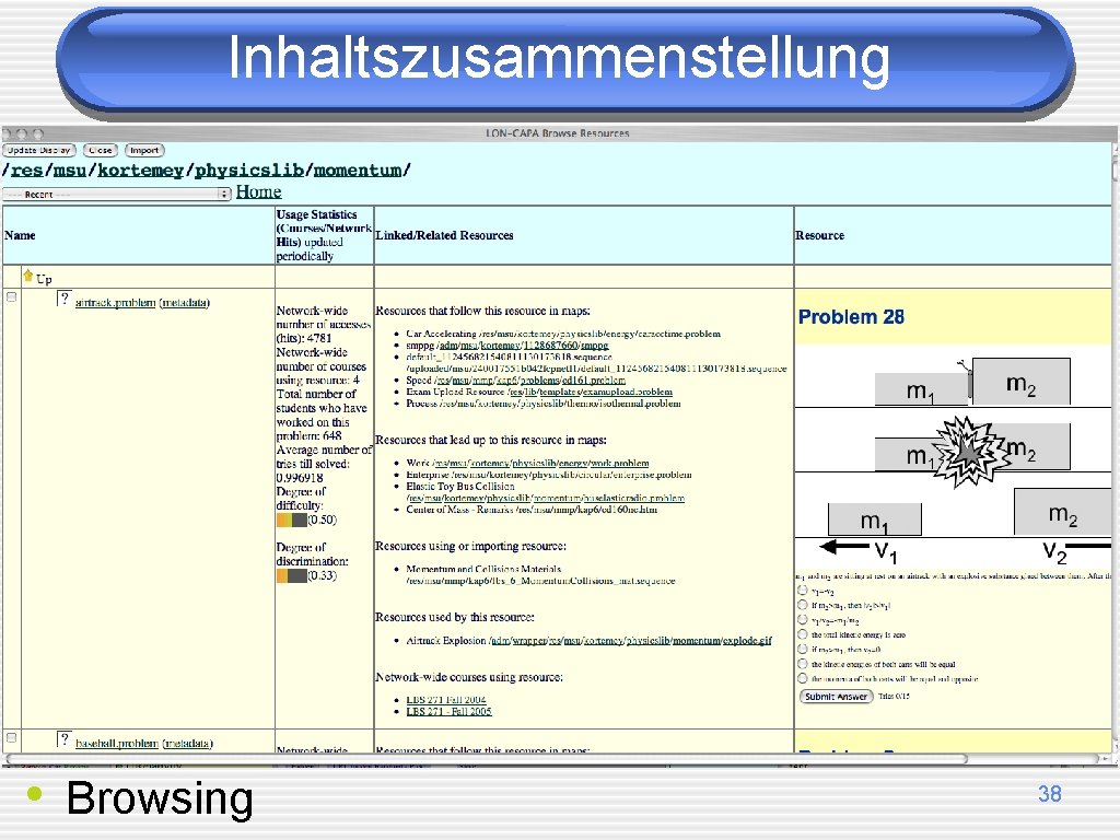 Inhaltszusammenstellung • Browsing 38 