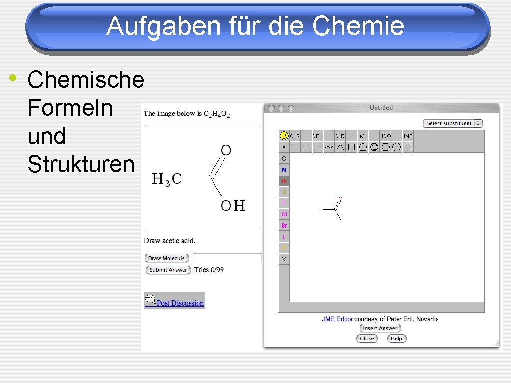 Aufgaben für die Chemie • Chemische Formeln und Strukturen 