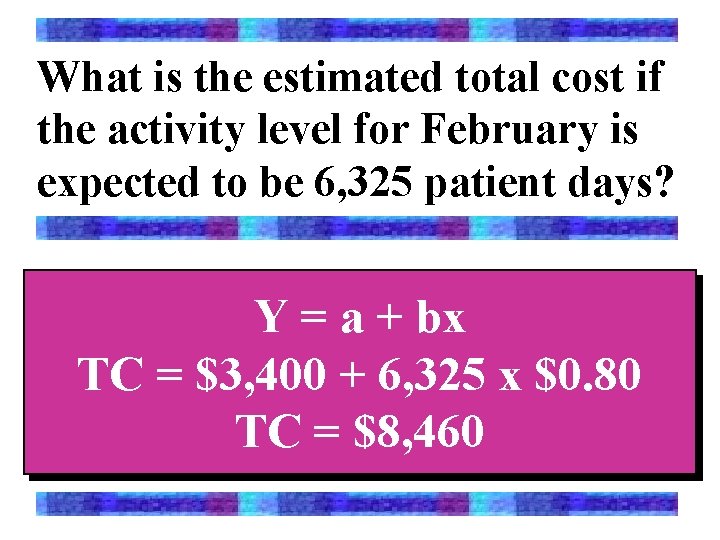 What is the estimated total cost if the activity level for February is expected
