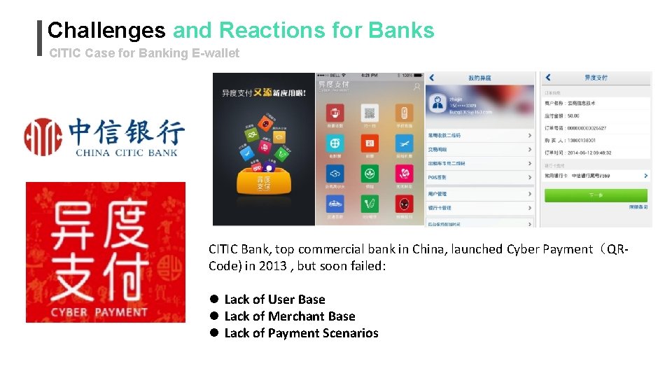 Challenges and Reactions for Banks CITIC Case for Banking E-wallet CITIC Bank, top commercial