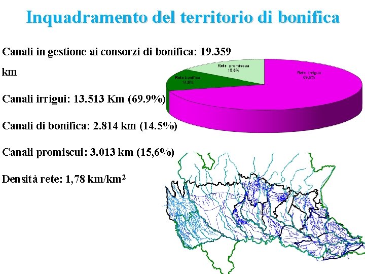 Inquadramento del territorio di bonifica Canali in gestione ai consorzi di bonifica: 19. 359
