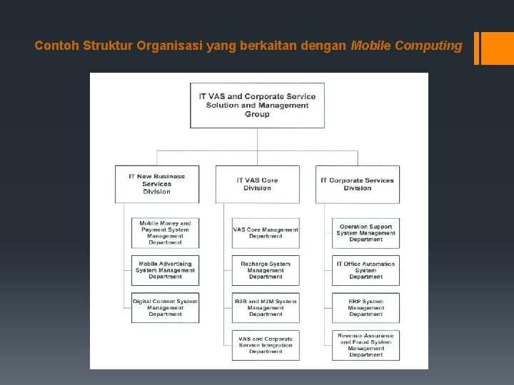 Contoh Struktur Organisasi yang berkaitan dengan Mobile Computing 