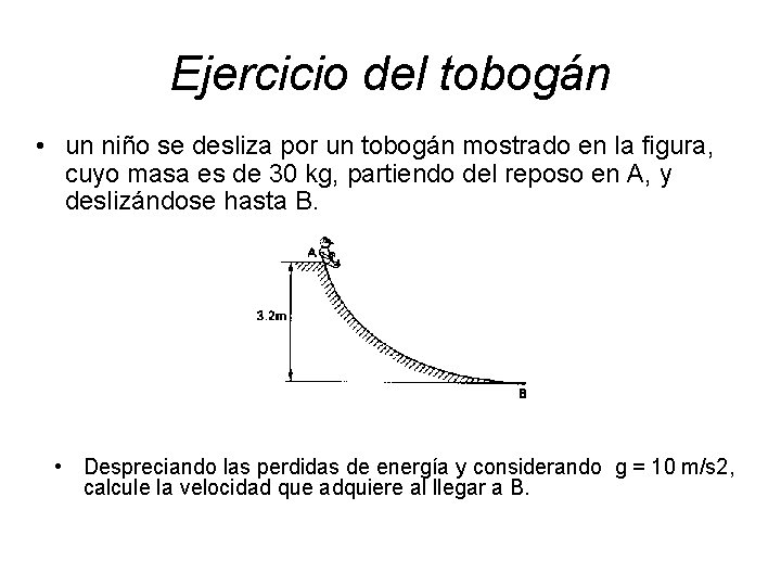 Ejercicio del tobogán • un niño se desliza por un tobogán mostrado en la
