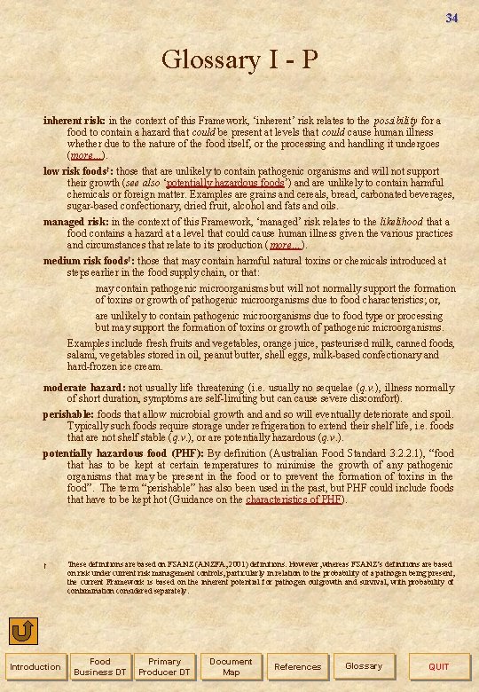 34 Glossary I - P inherent risk: in the context of this Framework, ‘inherent’