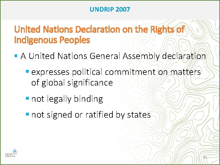 UNDRIP 2007 United Nations Declaration on the Rights of Indigenous Peoples § A United