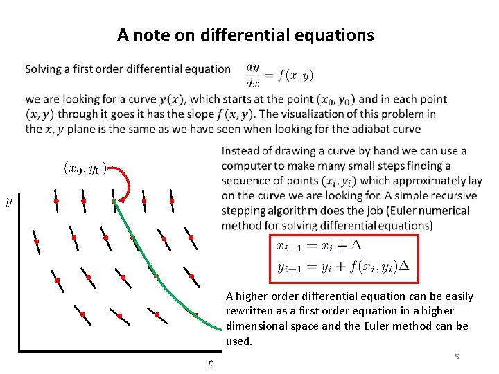 A note on differential equations A higher order differential equation can be easily rewritten