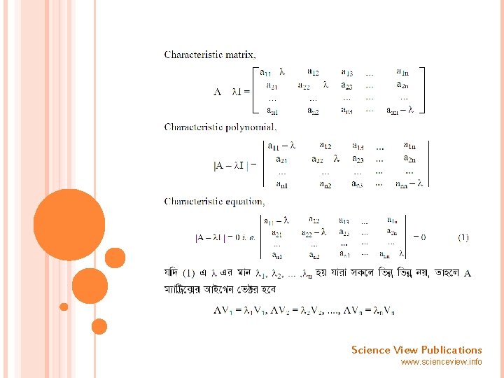 Science View Publications www. scienceview. info 