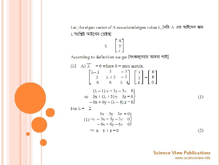 Science View Publications www. scienceview. info 