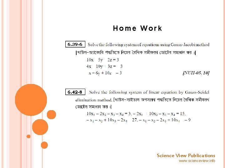 Home Work Science View Publications www. scienceview. info 