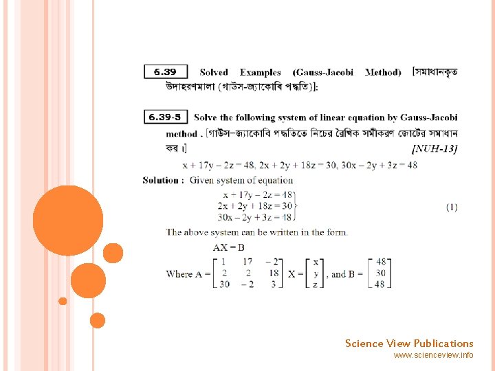 Science View Publications www. scienceview. info 