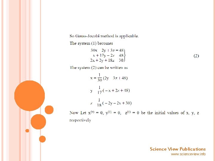 Science View Publications www. scienceview. info 