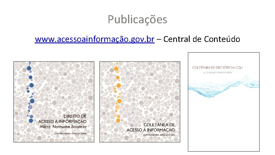 Publicações www. acessoainformação. gov. br – Central de Conteúdo 