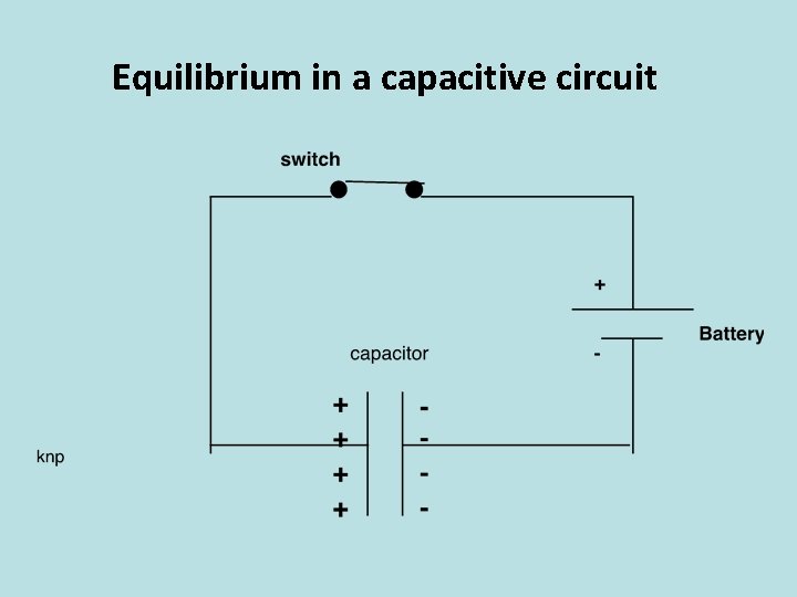 Equilibrium in a capacitive circuit 