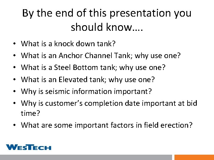 By the end of this presentation you should know…. What is a knock down