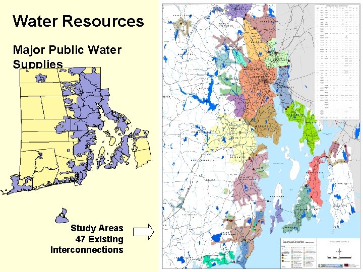 Water Resources Major Public Water Supplies Study Areas 47 Existing Interconnections 