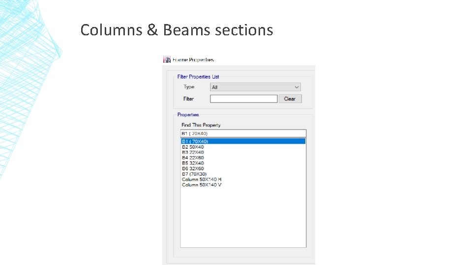 Columns & Beams sections 