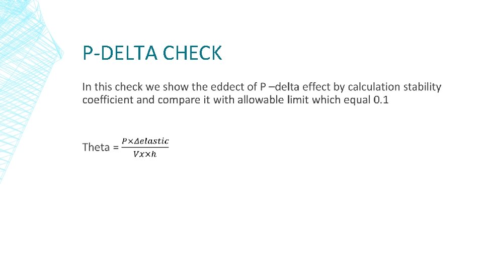 P-DELTA CHECK ▪ 