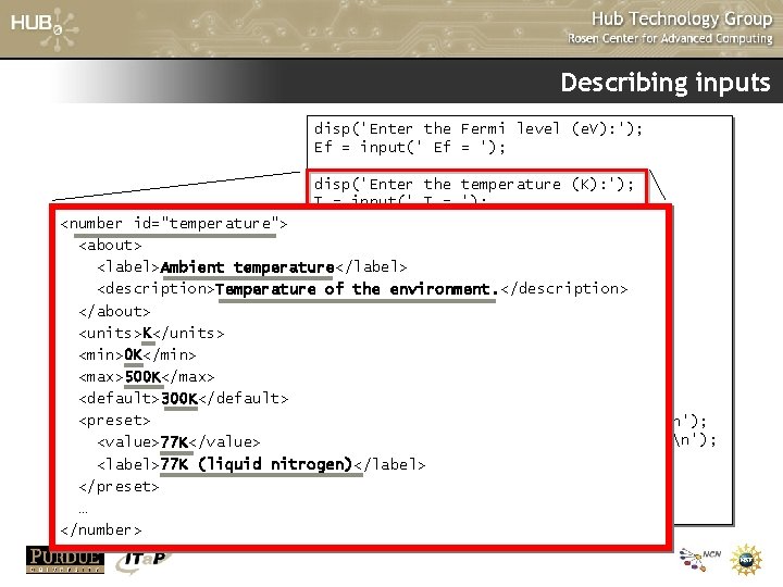 Describing inputs disp('Enter the Fermi level (e. V): '); Ef = input(' Ef = Describing inputs disp('Enter the Fermi level (e. V): '); Ef = input(' Ef =