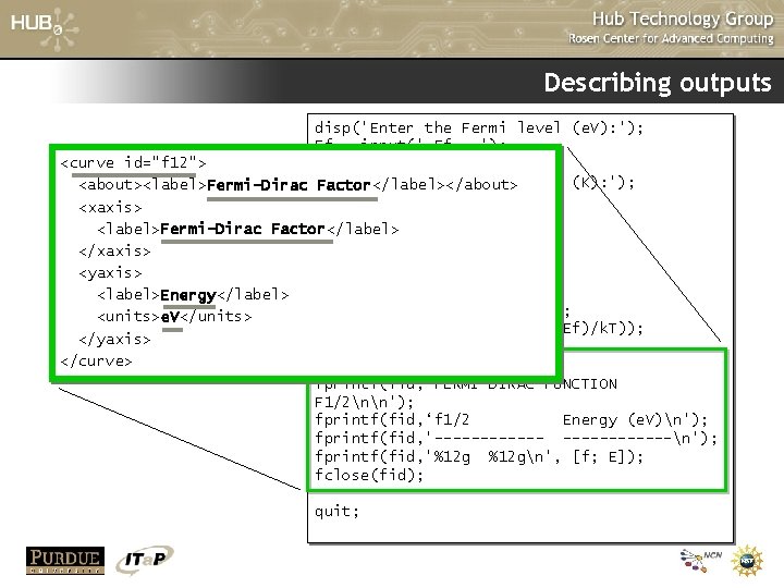 Describing outputs disp('Enter the Fermi level (e. V): '); Ef = input(' Ef = Describing outputs disp('Enter the Fermi level (e. V): '); Ef = input(' Ef =