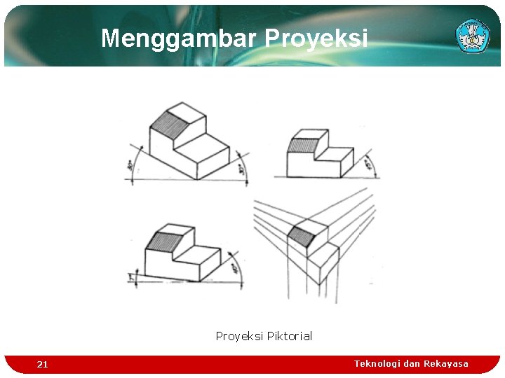 Menggambar Proyeksi Piktorial 21 Teknologi dan Rekayasa 