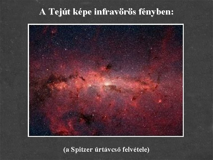 A Tejút képe infravörös fényben: (a Spitzer űrtávcső felvétele) 