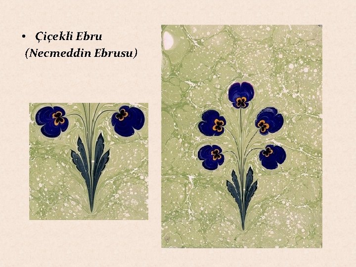  • Çiçekli Ebru (Necmeddin Ebrusu) 