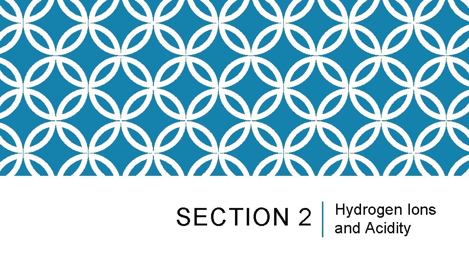 SECTION 2 Hydrogen Ions and Acidity 