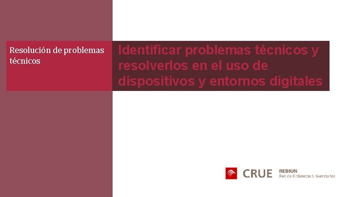 Resolución de problemas técnicos Identificar problemas técnicos y resolverlos en el uso de dispositivos
