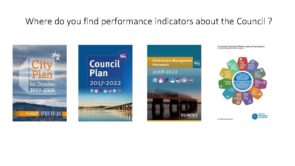 Where do you find performance indicators about the Council ? 