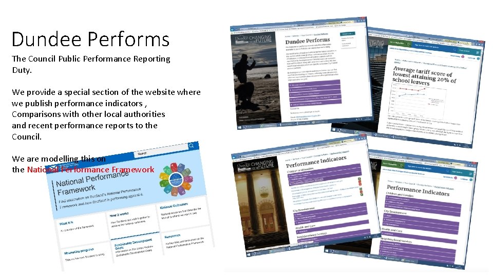 Dundee Performs The Council Public Performance Reporting Duty. We provide a special section of