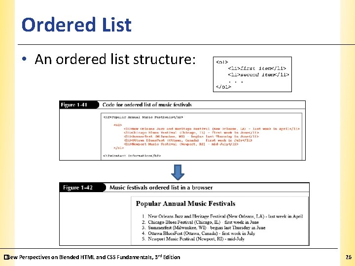Ordered List XP • An ordered list structure: �New Perspectives on Blended HTML and Ordered List XP • An ordered list structure: �New Perspectives on Blended HTML and