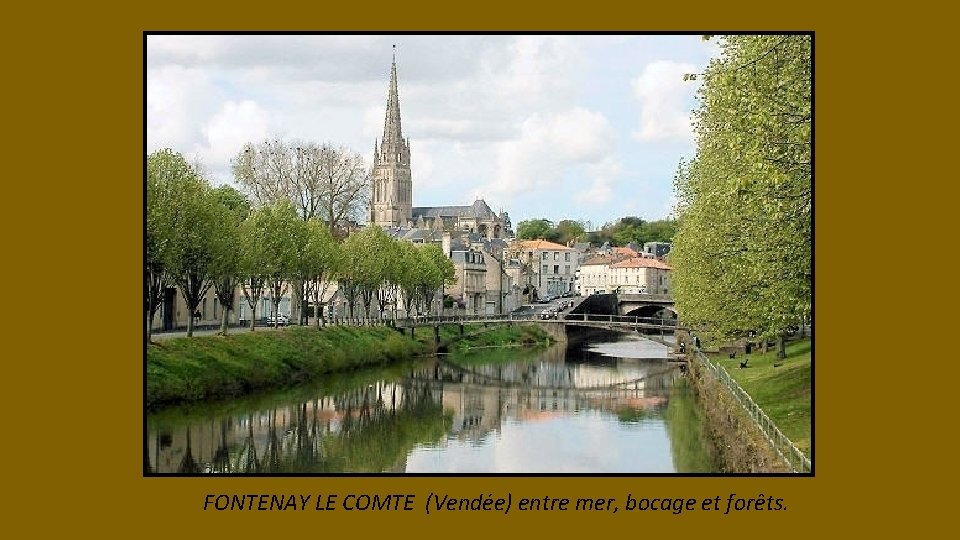 FONTENAY LE COMTE (Vendée) entre mer, bocage et forêts. 