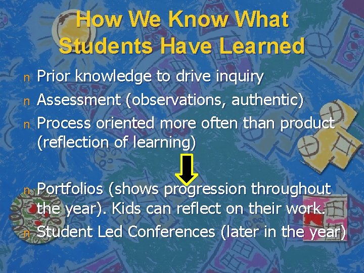 How We Know What Students Have Learned n n n Prior knowledge to drive
